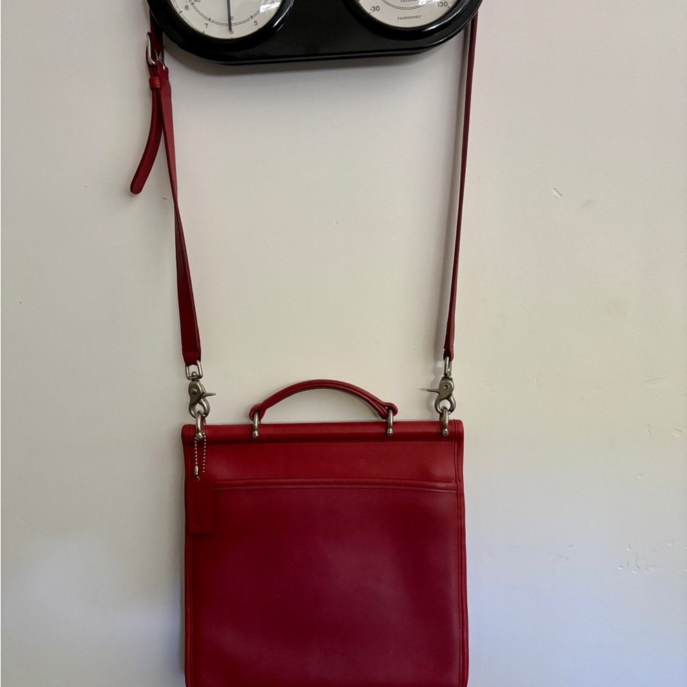 Coach Vibrant Red Leather Bag - Picture 3 of 7